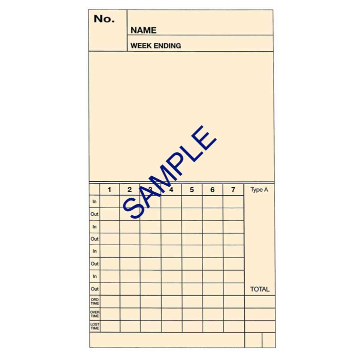 Type A Clock Card | Zenith Workforce Solutions